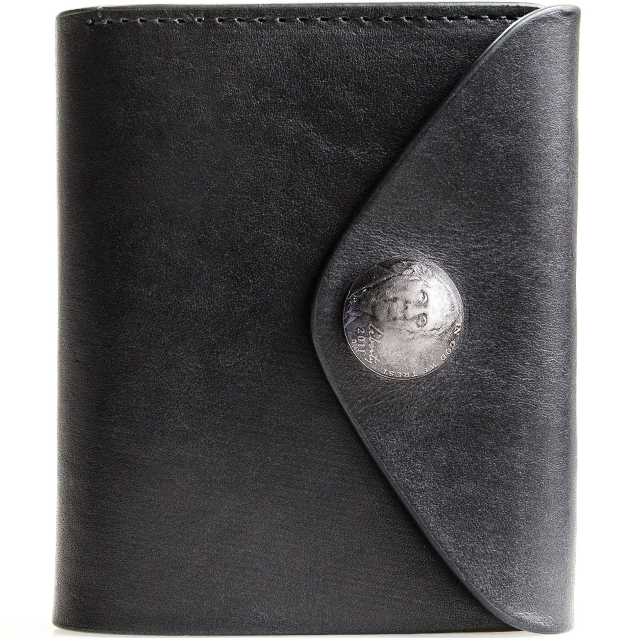 Genuine Leather Mens Cool billfold Leather Wallet Men Small Wallets Bifold for Men - imessengerbags
