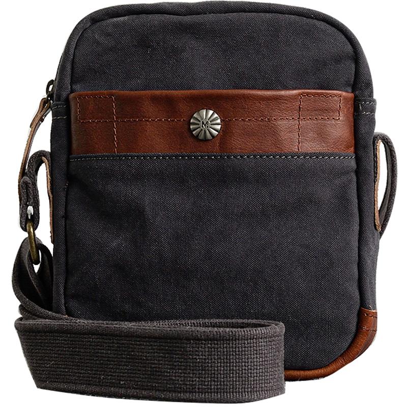 Canvas Leather Mens Cool Messenger Bag Sling Bag Chest Bag Bike Bag Cycling Bag for men - imessengerbags