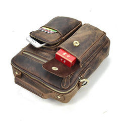 Genuine Leather Mens Cool Messenger Bag Work Bag Satchel Bag Briefcase Bag for men - imessengerbags