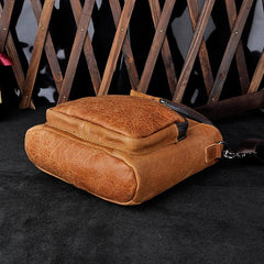 Leather Belt Pouch Mens Small Cases Waist Bag Hip Pack Belt Bag Fanny Pack Bumbag for Men - imessengerbags