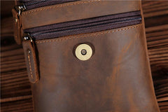 Leather Belt Pouch Mens Small Cases Waist Bag Hip Pack Belt Bag Fanny Pack Bumbag for Men