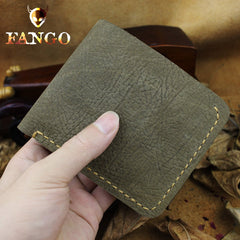 Handmade Leather Mens Cool Slim Leather Wallet Men billfold Wallets Bifold for Men - imessengerbags