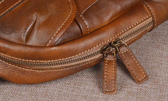 Leather Mens Sling Bag Sling Shoulder Bag Sling Backpack for men - imessengerbags