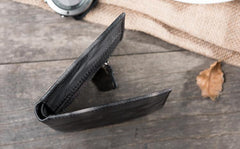 Handmade Leather Mens Cool Slim Leather Wallet Men Small Wallets Bifold for Men - imessengerbags