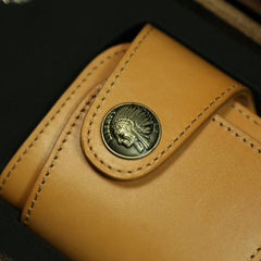Handmade Leather Biker Wallet Mens Cool Chain Wallet Trucker Wallet with Chain - imessengerbags
