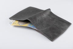 Handmade Leather Mens Cool Slim Leather Wallet Men Small Wallets Bifold for Men - imessengerbags