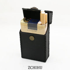 Handmade Cool Leather Womens Black Cigarette Holder Case Cigarette Holder for Women - imessengerbags