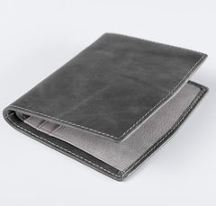 Handmade Leather Mens Cool Slim Leather Wallet Men Small Wallets Bifold for Men - imessengerbags