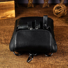 Leather Belt Pouch Mens Small Cases Waist Bag Hip Pack Belt Bag Fanny Pack Bumbag for Men - imessengerbags