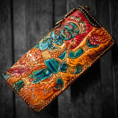 Handmade Leather Ucchusma Mens Chain Biker Wallet Cool Leather Wallet With Chain Wallets for Men