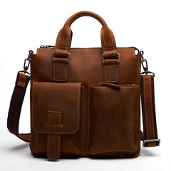 Handmade Leather Mens Cool Messenger Bag Work Bag Satchel Bag Briefcase Bag for men - imessengerbags