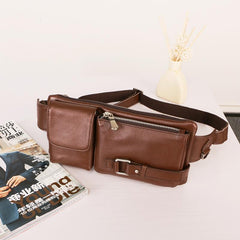 Leather Mens FANNY PACK MENS WAIST BAG HIP PACK BELT BAG FOR MEN