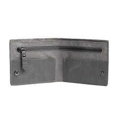 Handmade Leather Mens Cool Slim Leather Wallet Men Small Wallets Bifold for Men - imessengerbags