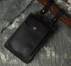 Leather Belt Pouch Mens Small Cases Waist Bag Hip Pack Belt Bag Fanny Pack Bumbag for Men - imessengerbags