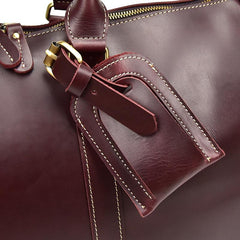 Genuine Leather Mens Cool Weekender Bag Travel Bag Duffle Bags Overnight Bag Holdall Bag for men - imessengerbags
