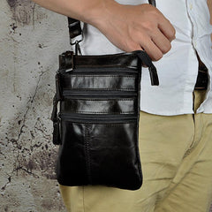 Leather Belt Pouch Mens Small Cases Waist Bag Hip Pack Belt Bag Fanny Pack Bumbag for Men - imessengerbags