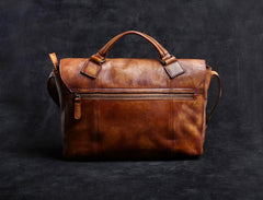 Genuine Leather Mens Cool Messenger Bag Briefcase Chest Bag Bike Bag Cycling Bag for men