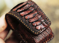Cool Mens Brown Leather Zippo Lighter Cases with Loop Zippo lighter Holders with clips - imessengerbags