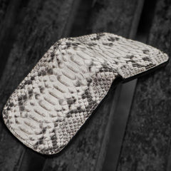 Handmade Leather Boa Skin Tooled Mens billfold Wallet Cool Slim Wallet Biker Wallet for Men - imessengerbags