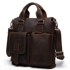 Handmade Leather Mens Cool Messenger Bag Work Bag Satchel Bag Briefcase Bag for men - imessengerbags