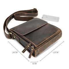 Genuine Leather Mens Cool Messenger Bag SHOULDER BAG CHEST BAG BIKE BAG CYCLING BAG