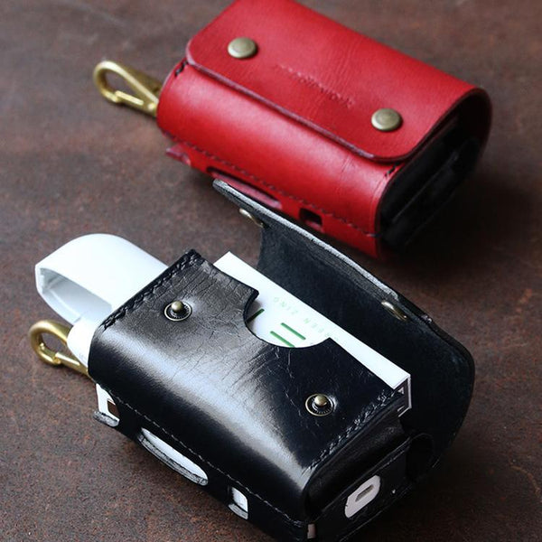 Cool Leather Mens IQOS Cigarette Case With Belt Clip IQOS Holder Belt Loop for Men - imessengerbags
