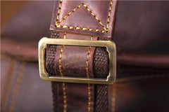 Genuine Leather Mens Cool Chest Bag Sling Bag Crossbody Bag Travel Bag Hiking Bag for men - imessengerbags