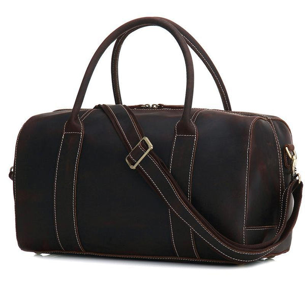 Leather Mens Weekender Bag Duffle Bag Overnight Bag Travel Bag