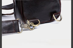 Handmade Leather Mens Cool Chest Bag Sling Bag Crossbody Bag Travel Bag Hiking Bag for men - imessengerbags