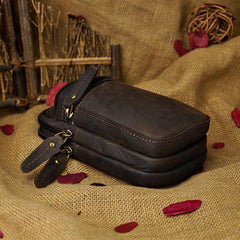 Leather Belt Pouch Mens Small Cases Waist Bag Hip Pack Belt Bag Fanny Pack Bumbag for Men - imessengerbags