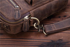 Genuine Leather Mens Cool Messenger Bag Work Bag Satchel Bag Briefcase Bag for men - imessengerbags