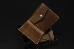 Handmade Leather Tooled World of Warcraft Lich King Mens billfold Wallet Cool Leather Wallet Slim Wallet for Men - imessengerbags