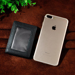 Handmade Leather Mens Cool Slim Leather Wallet Card Wallet Holders Men Small Wallets Bifold for Men - imessengerbags