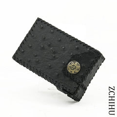 Handmade Cool Leather Mens Vintage Black Cigarette Holder Case Cigarette Holder for Men - imessengerbags