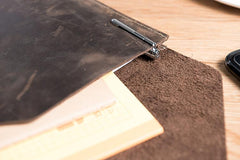 Handmade Leather Mens Clutch Cool Slim Wallet Envelope Clutch Wristlet Wallet for Men - imessengerbags