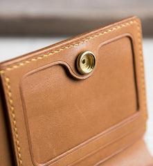 Handmade Leather Mens Cool Slim Leather Wallet Men Small Wallets Bifold for Men - imessengerbags