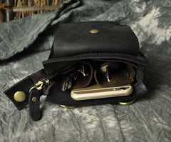 Leather Belt Pouch Mens Small Cases Waist Bag Hip Pack Belt Bag Fanny Pack Bumbag for Men - imessengerbags