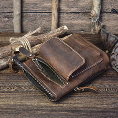 Leather Belt Pouch Mens Cases Waist Bag Hip Pack Belt Bag Fanny Pack Bumbag for Men - imessengerbags