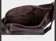 Genuine Leather Mens Cool Chest Bag Sling Bag Crossbody Bag Travel Bag Hiking Bag for men