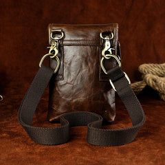 Leather Belt Pouch Mens Cases Waist Bag Hip Pack Belt Bag Fanny Pack Bumbag for Men