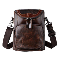Leather Belt Pouch Mens Small Cases Waist Bag Hip Pack Belt Bag Fanny Pack Bumbag for Men - imessengerbags