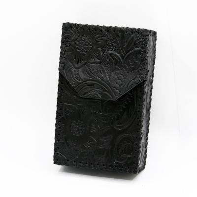 Handmade Cool Leather Mens Engraved Cigarette Holder Case Cigarette Holder for Men