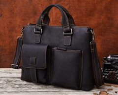 Handmade Leather Mens Cool Messenger Bag Work Bag Satchel Bag Briefcase Bag for men - imessengerbags