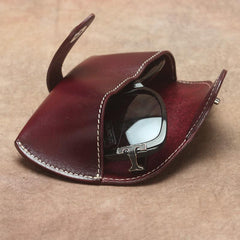 Handmade Mens Leather Glasses Case Glasses Box Glasses Holder For Men - imessengerbags