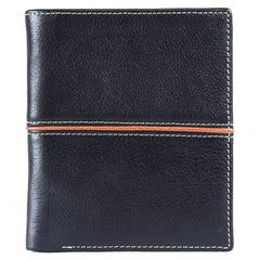 Handmade Leather Mens Cool Slim Leather Wallet Men Small Wallets Bifold for Men - imessengerbags