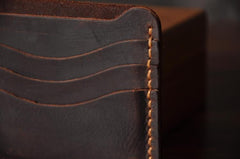 Handmade Leather Mens Cool Slim Leather Wallet Men Small Wallets Bifold for Men - imessengerbags