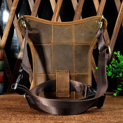 Leather Belt Pouch Mens Cases Waist Bag Hip Pack Belt Bag Fanny Pack Bumbag for Men