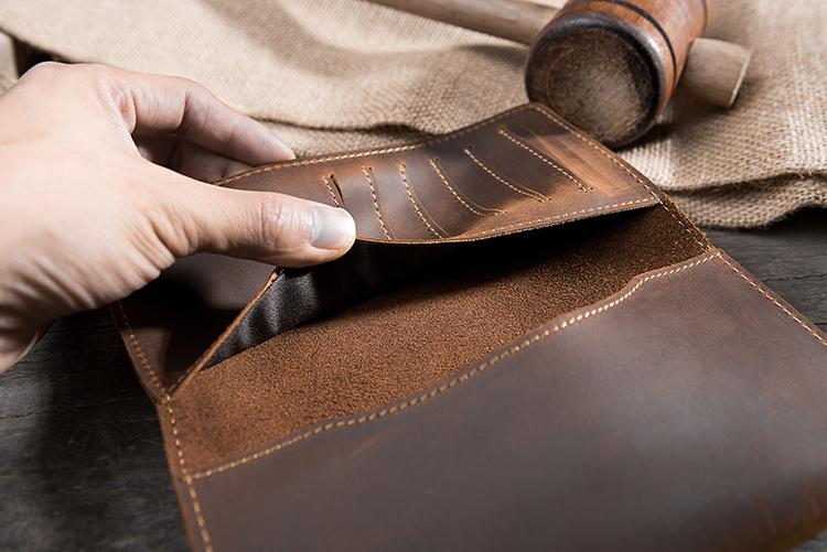 Handmade Leather Mens Cool Long Leather Wallet Zipper Phone Clutch Wal –  iwalletsmen