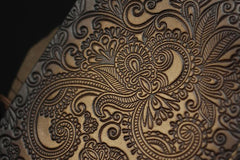 Handmade Leather Tooled Henna Floral Mens billfold Wallet Cool Leather Wallet Slim Wallet for Men - imessengerbags