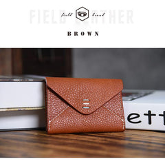 Handmade Mens Cool Short Leather Wallet Men Small Card Slim Wallets Bifold for Men